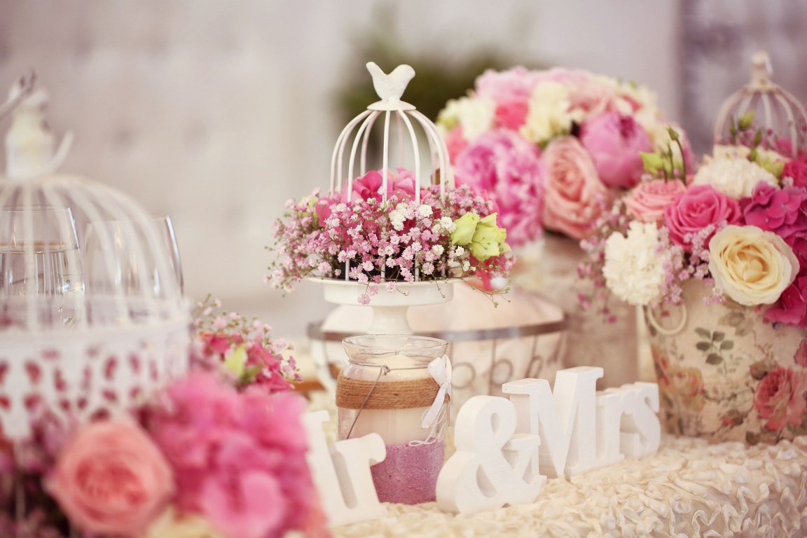 42219903 - beautifully decorated wedding table with flowers